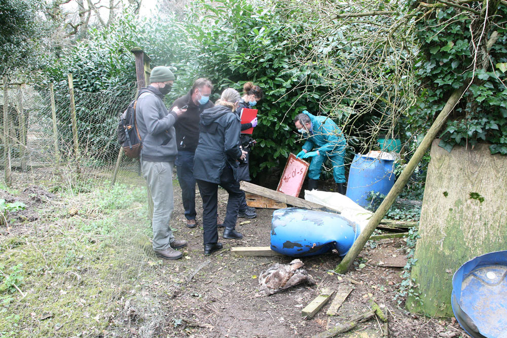 Police and other agencies searched Allen’s home in March 2021. Photo: RSPB